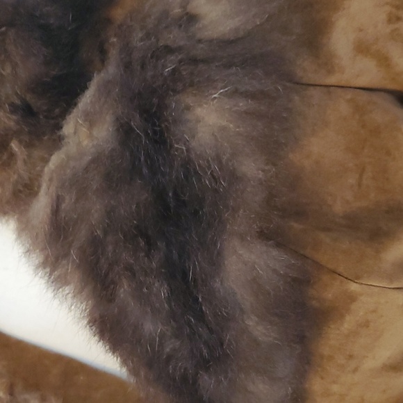 Foxy Brown vintage ultra suede padded lining faux fur collar coat - Picture 7 of 13